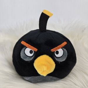 Rovio Angry Birds Black Bird Bomb 2022 Toy Factory Plush 5" No Sound